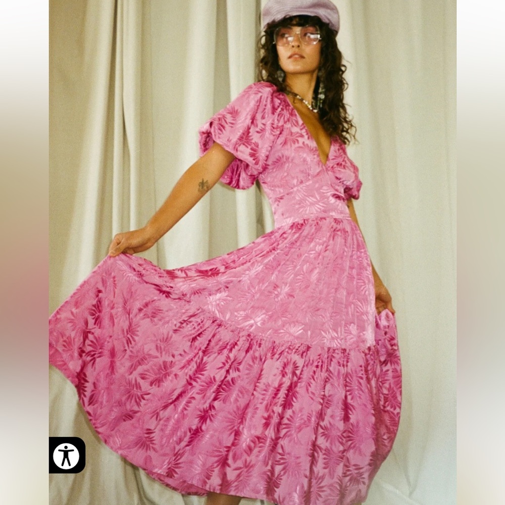 Caterina Dress in Embossed Ube by Selva Negra